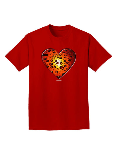 Water Droplet Heart Orange Adult Dark T-Shirt by TooLoud-Mens T-Shirt-TooLoud-Red-Small-Davson Sales