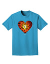 Water Droplet Heart Orange Adult Dark T-Shirt by TooLoud-Mens T-Shirt-TooLoud-Turquoise-Small-Davson Sales