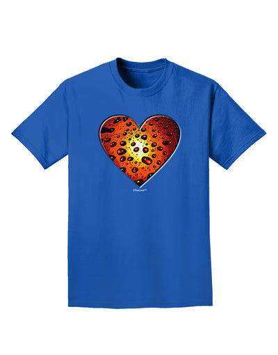 Water Droplet Heart Orange Adult Dark T-Shirt by TooLoud-Mens T-Shirt-TooLoud-Royal-Blue-Small-Davson Sales