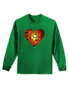 Water Droplet Heart Orange Adult Long Sleeve Dark T-Shirt by TooLoud-TooLoud-Kelly-Green-Small-Davson Sales