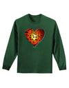 Water Droplet Heart Orange Adult Long Sleeve Dark T-Shirt by TooLoud-TooLoud-Dark-Green-Small-Davson Sales