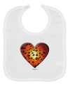 Water Droplet Heart Orange Baby Bib by TooLoud