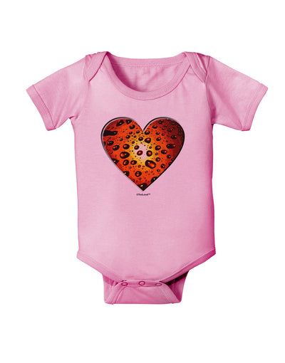 Water Droplet Heart Orange Baby Romper Bodysuit by TooLoud-Baby Romper-TooLoud-Light-Pink-06-Months-Davson Sales