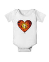 Water Droplet Heart Orange Baby Romper Bodysuit by TooLoud-Baby Romper-TooLoud-White-06-Months-Davson Sales