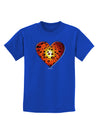 Water Droplet Heart Orange Childrens Dark T-Shirt by TooLoud-Childrens T-Shirt-TooLoud-Royal-Blue-X-Small-Davson Sales