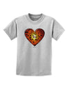 Water Droplet Heart Orange Childrens T-Shirt by TooLoud-Childrens T-Shirt-TooLoud-AshGray-X-Small-Davson Sales