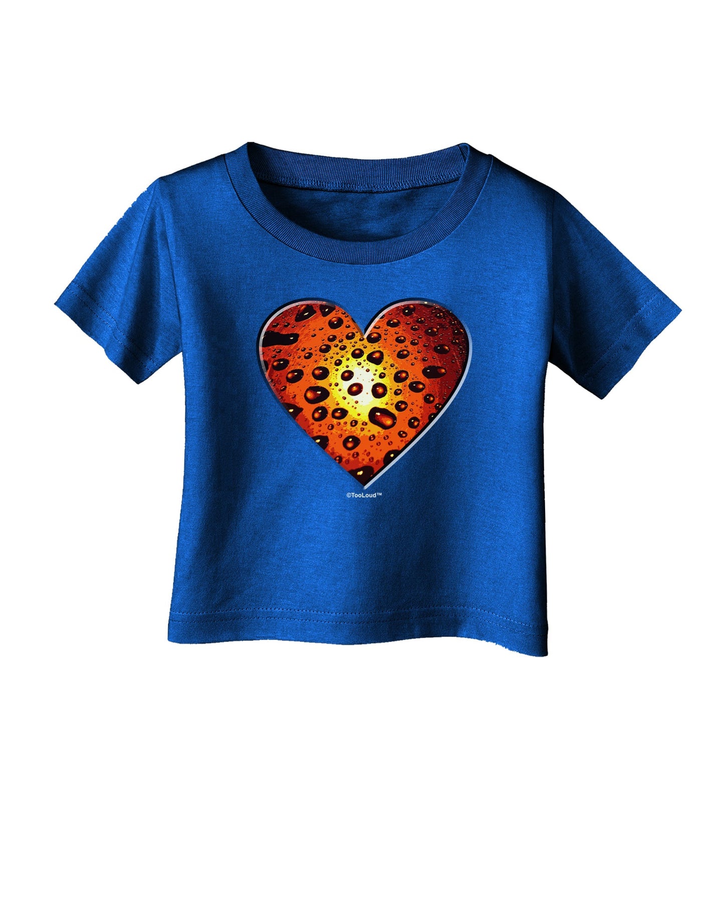 Water Droplet Heart Orange Infant T-Shirt Dark by TooLoud-Infant T-Shirt-TooLoud-Royal-Blue-06-Months-Davson Sales