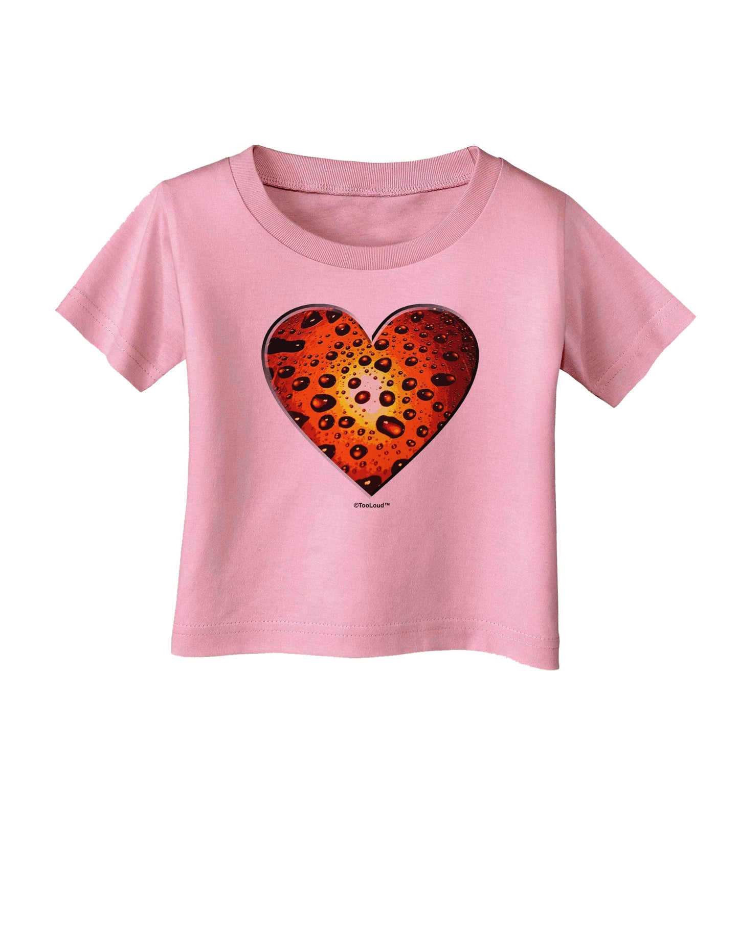 Water Droplet Heart Orange Infant T-Shirt by TooLoud-Infant T-Shirt-TooLoud-Candy-Pink-06-Months-Davson Sales