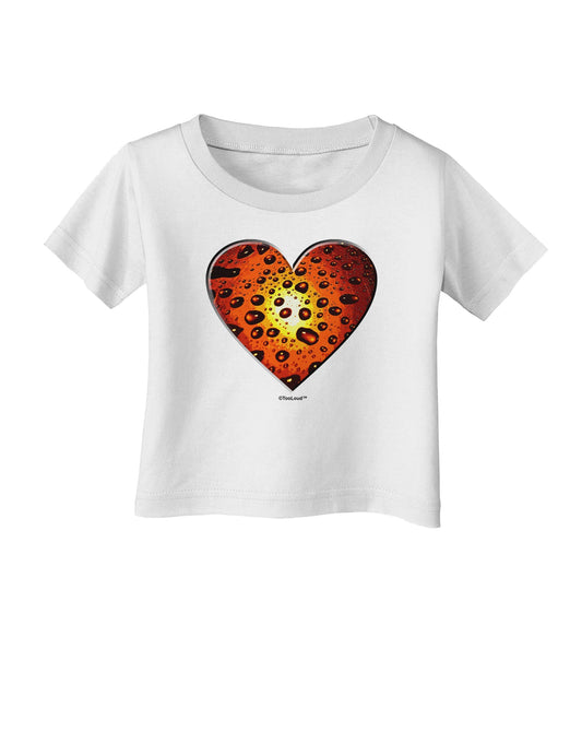 Water Droplet Heart Orange Infant T-Shirt by TooLoud-Infant T-Shirt-TooLoud-White-06-Months-Davson Sales