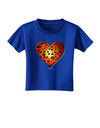 Water Droplet Heart Orange Toddler T-Shirt Dark by TooLoud-Toddler T-Shirt-TooLoud-Royal-Blue-2T-Davson Sales