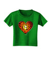 Water Droplet Heart Orange Toddler T-Shirt Dark by TooLoud-Toddler T-Shirt-TooLoud-Clover-Green-2T-Davson Sales