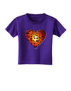 Water Droplet Heart Orange Toddler T-Shirt Dark by TooLoud-Toddler T-Shirt-TooLoud-Purple-2T-Davson Sales