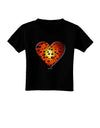 Water Droplet Heart Orange Toddler T-Shirt Dark by TooLoud-Toddler T-Shirt-TooLoud-Black-2T-Davson Sales