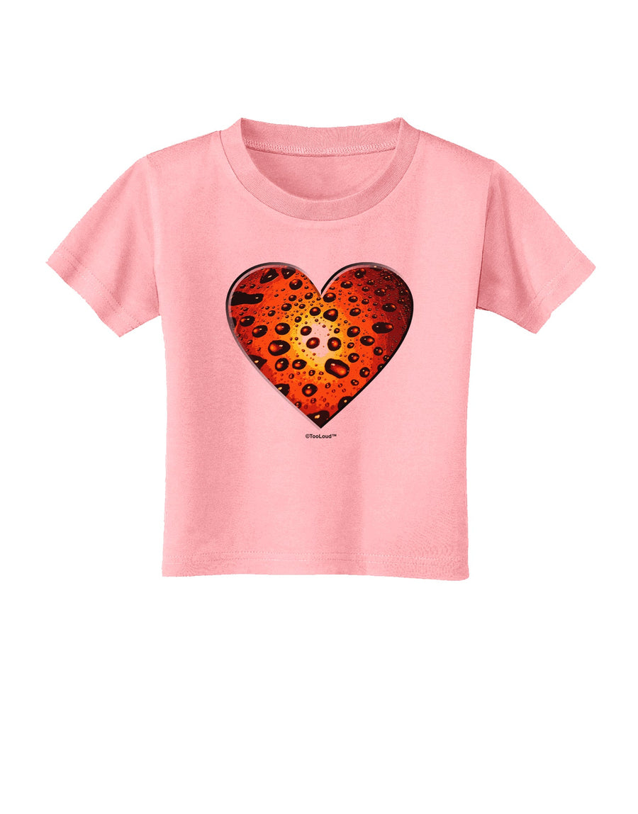 Water Droplet Heart Orange Toddler T-Shirt by TooLoud-Toddler T-Shirt-TooLoud-White-2T-Davson Sales