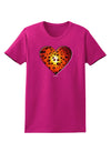 Water Droplet Heart Orange Womens Dark T-Shirt by TooLoud-Womens T-Shirt-TooLoud-Hot-Pink-Small-Davson Sales