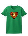 Water Droplet Heart Orange Womens Dark T-Shirt by TooLoud-Womens T-Shirt-TooLoud-Kelly-Green-X-Small-Davson Sales