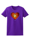 Water Droplet Heart Orange Womens Dark T-Shirt by TooLoud-Womens T-Shirt-TooLoud-Purple-X-Small-Davson Sales