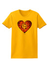 Water Droplet Heart Orange Womens T-Shirt by TooLoud-Womens T-Shirt-TooLoud-Gold-X-Small-Davson Sales