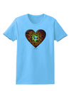 Water Droplet Heart Orange Womens T-Shirt by TooLoud-Womens T-Shirt-TooLoud-Aquatic-Blue-X-Small-Davson Sales