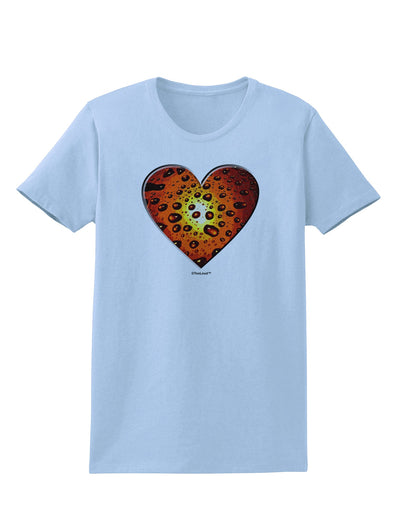 Water Droplet Heart Orange Womens T-Shirt by TooLoud-Womens T-Shirt-TooLoud-Light-Blue-X-Small-Davson Sales