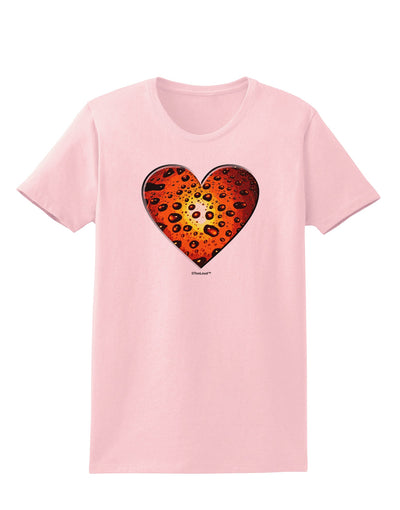 Water Droplet Heart Orange Womens T-Shirt by TooLoud-Womens T-Shirt-TooLoud-PalePink-X-Small-Davson Sales