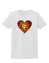 Water Droplet Heart Orange Womens T-Shirt by TooLoud-Womens T-Shirt-TooLoud-White-X-Small-Davson Sales