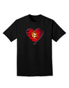 Water Droplet Heart Red Adult Dark T-Shirt by TooLoud-Mens T-Shirt-TooLoud-Black-Small-Davson Sales