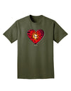 Water Droplet Heart Red Adult Dark T-Shirt by TooLoud-Mens T-Shirt-TooLoud-Military-Green-Small-Davson Sales