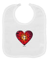 Water Droplet Heart Red Baby Bib by TooLoud