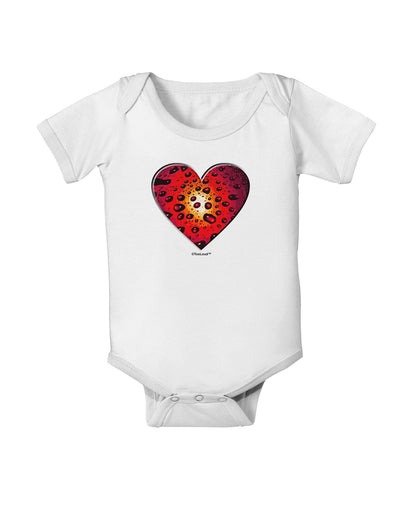 Water Droplet Heart Red Baby Romper Bodysuit by TooLoud-Baby Romper-TooLoud-White-06-Months-Davson Sales