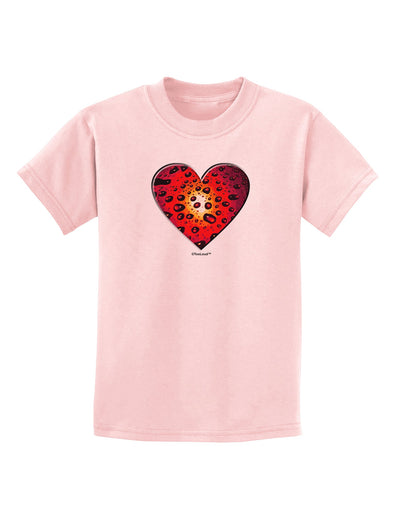 Water Droplet Heart Red Childrens T-Shirt by TooLoud-Childrens T-Shirt-TooLoud-PalePink-X-Small-Davson Sales