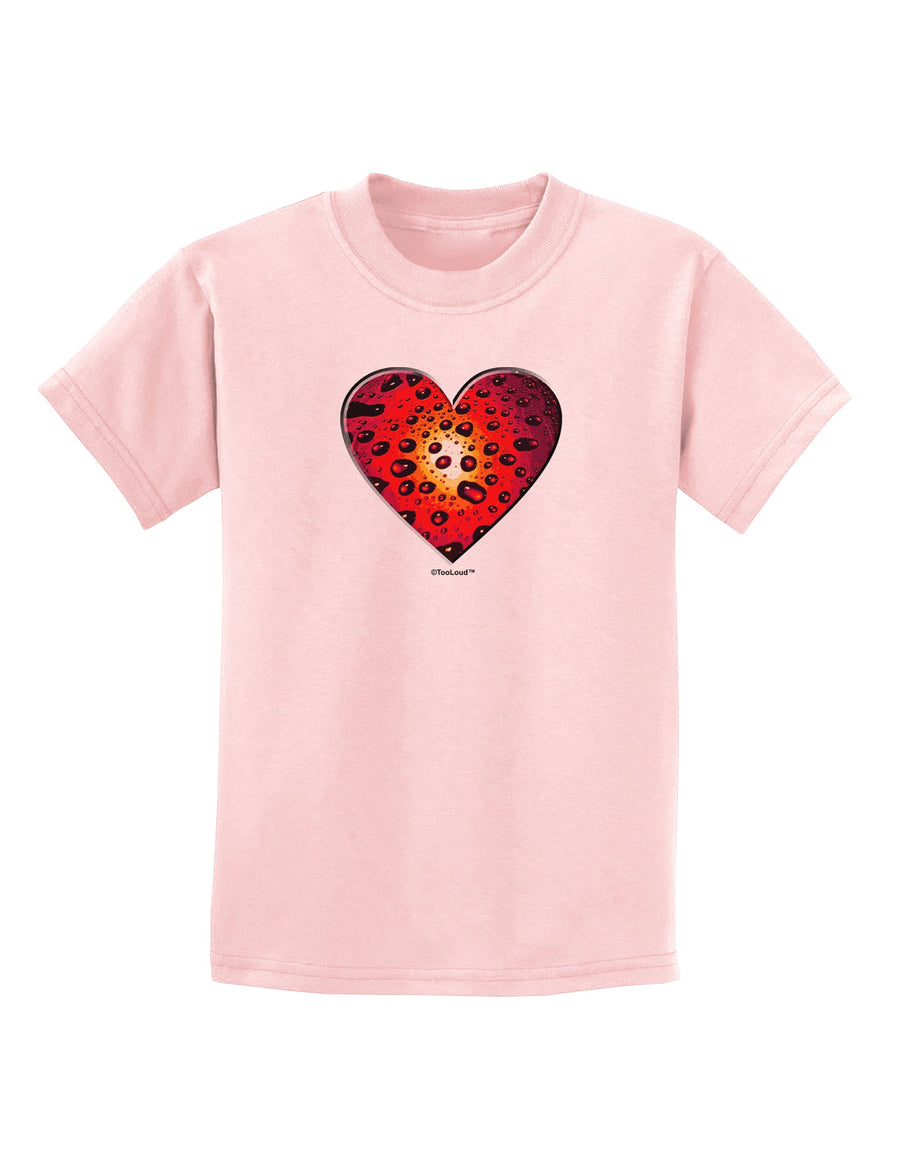 Water Droplet Heart Red Childrens T-Shirt by TooLoud-Childrens T-Shirt-TooLoud-White-X-Small-Davson Sales