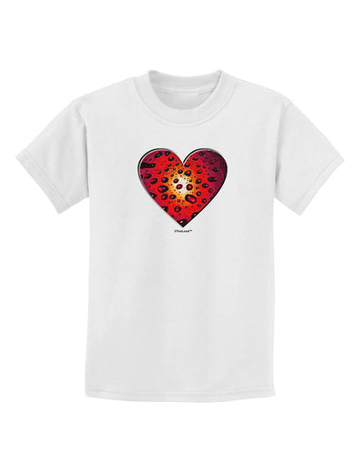 Water Droplet Heart Red Childrens T-Shirt by TooLoud-Childrens T-Shirt-TooLoud-White-X-Small-Davson Sales