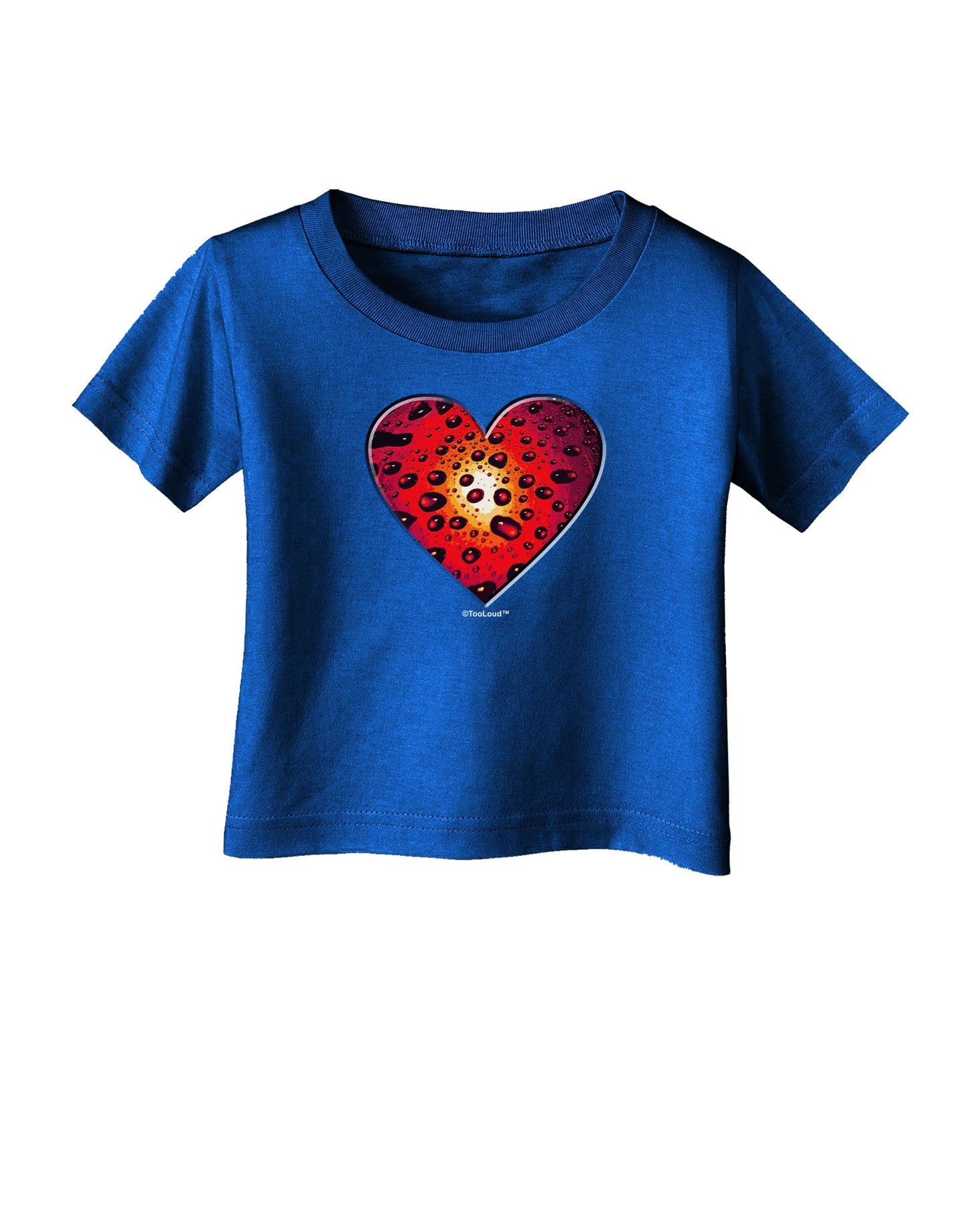 Water Droplet Heart Red Infant T-Shirt Dark by TooLoud-Infant T-Shirt-TooLoud-Royal-Blue-06-Months-Davson Sales
