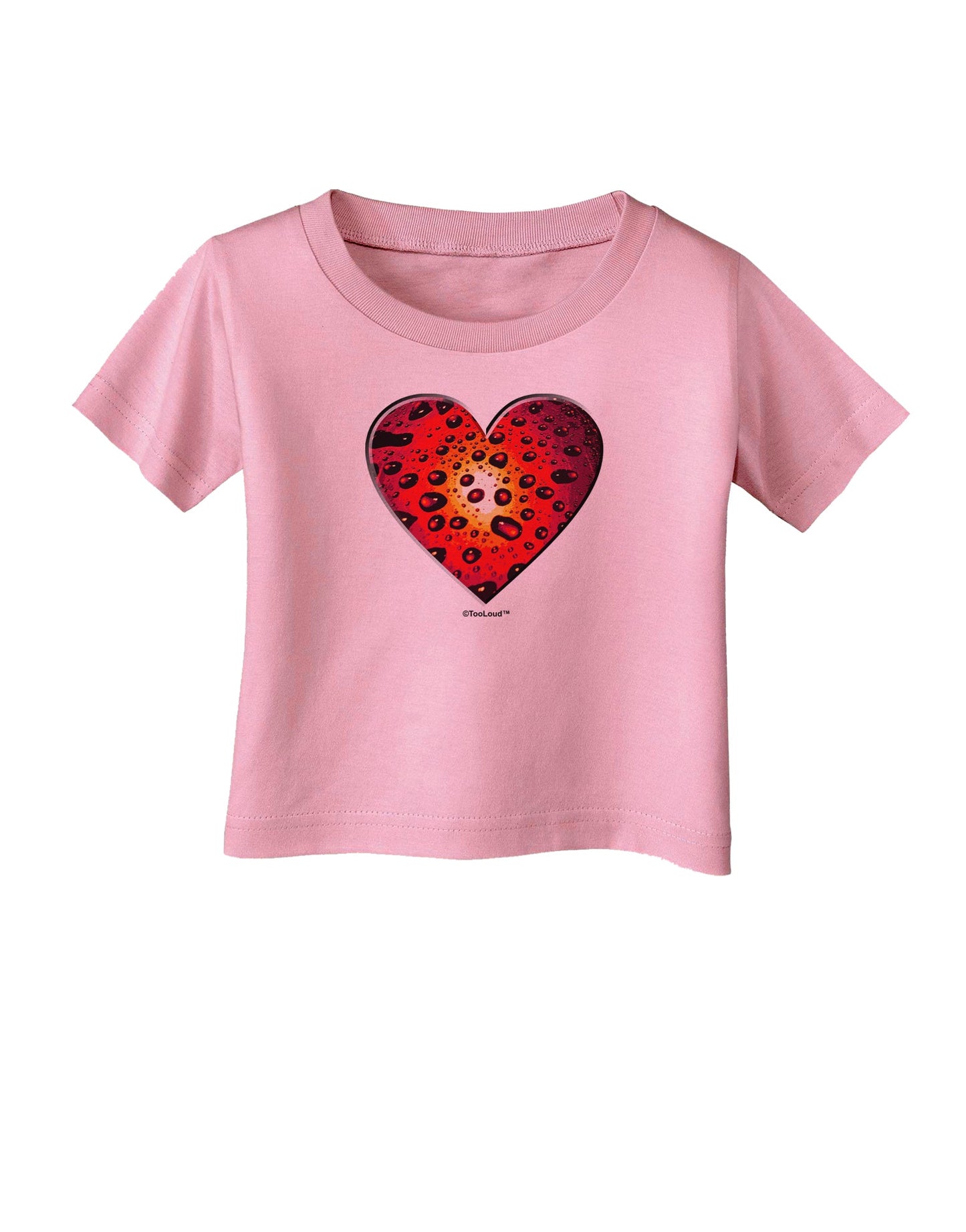 Water Droplet Heart Red Infant T-Shirt by TooLoud-Infant T-Shirt-TooLoud-Candy-Pink-06-Months-Davson Sales