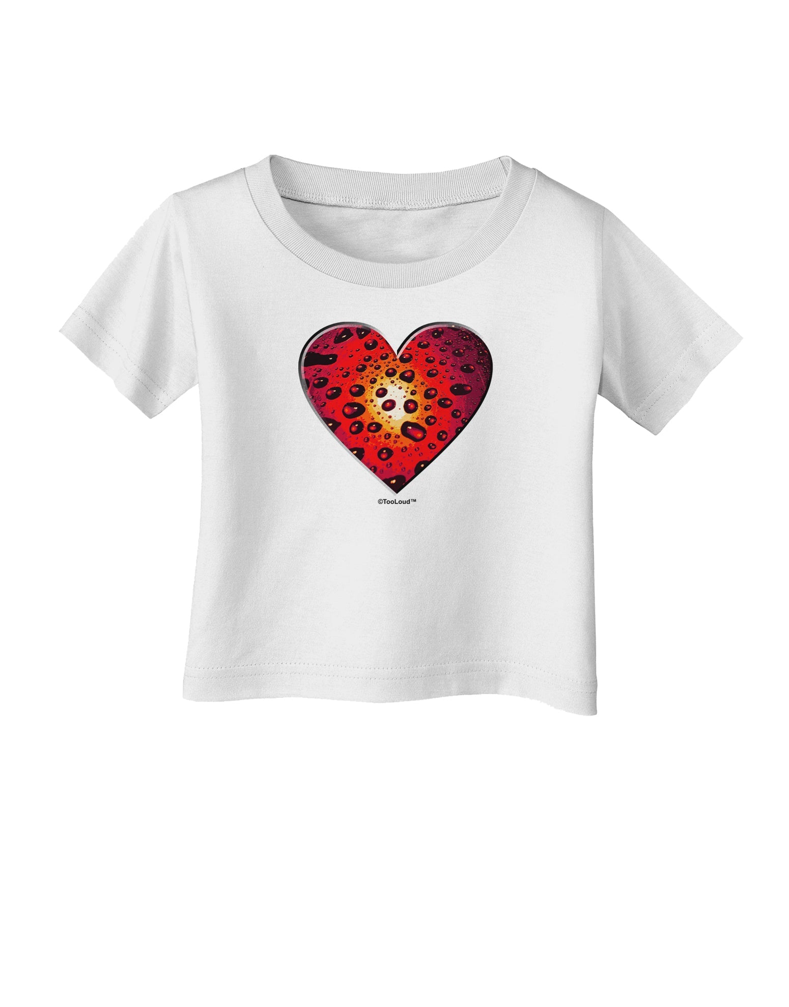 Water Droplet Heart Red Infant T-Shirt by TooLoud-Infant T-Shirt-TooLoud-White-06-Months-Davson Sales