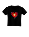 Water Droplet Heart Red Toddler T-Shirt Dark by TooLoud-Toddler T-Shirt-TooLoud-Black-2T-Davson Sales