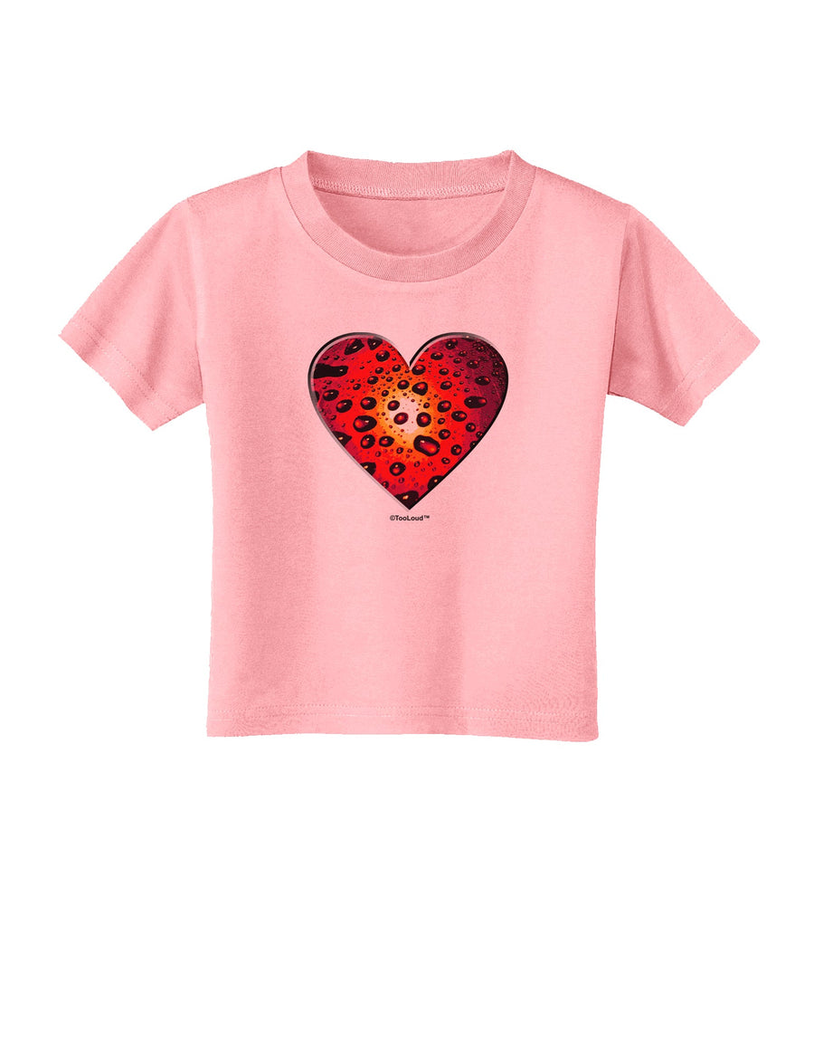 Water Droplet Heart Red Toddler T-Shirt by TooLoud-Toddler T-Shirt-TooLoud-White-2T-Davson Sales