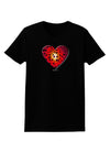 Water Droplet Heart Red Womens Dark T-Shirt by TooLoud-Womens T-Shirt-TooLoud-Black-X-Small-Davson Sales