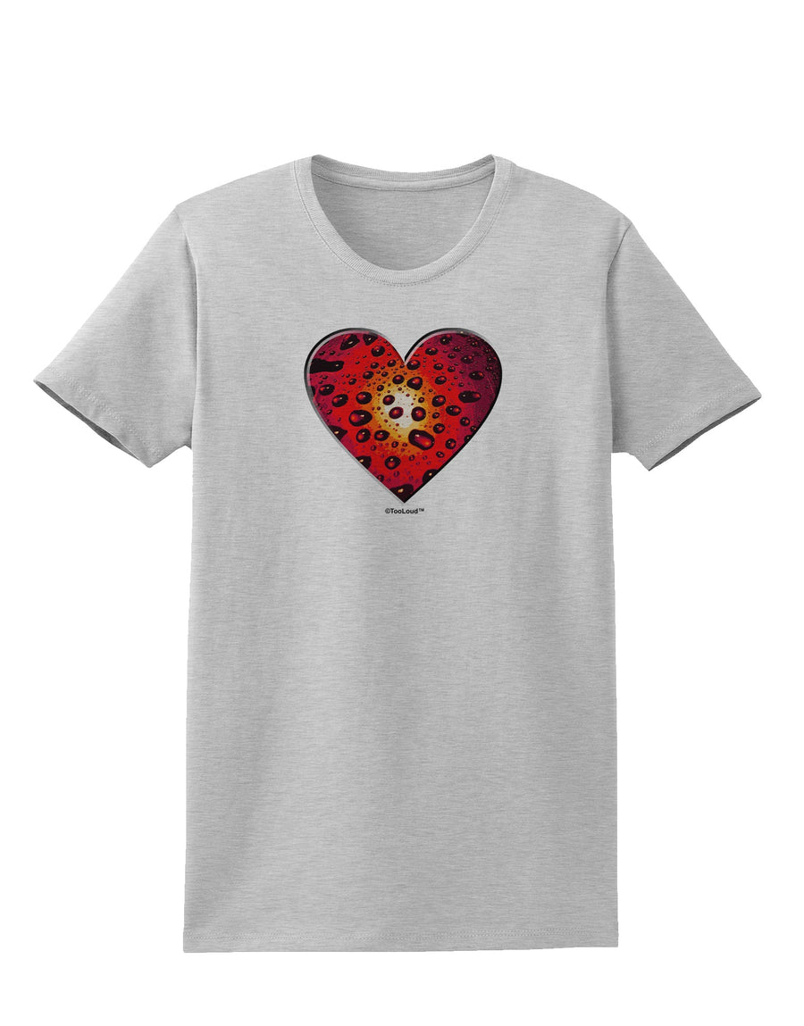 Water Droplet Heart Red Womens T-Shirt by TooLoud-Womens T-Shirt-TooLoud-White-X-Small-Davson Sales