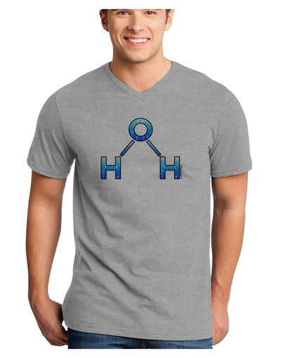 Water Molecule Adult V-Neck T-shirt by TooLoud-Mens V-Neck T-Shirt-TooLoud-HeatherGray-Small-Davson Sales