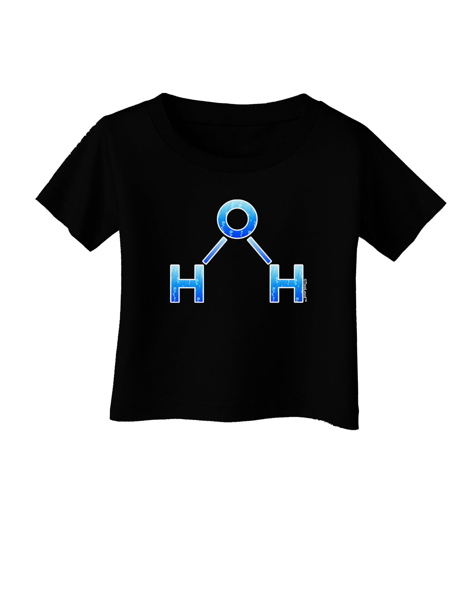 Water Molecule Infant T-Shirt Dark by TooLoud-Infant T-Shirt-TooLoud-Black-06-Months-Davson Sales