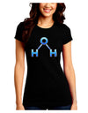 Water Molecule Juniors Crew Dark T-Shirt by TooLoud-T-Shirts Juniors Tops-TooLoud-Black-Juniors Fitted Small-Davson Sales