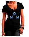 Water Molecule Juniors V-Neck Dark T-Shirt by TooLoud-Womens V-Neck T-Shirts-TooLoud-Black-Juniors Fitted Small-Davson Sales