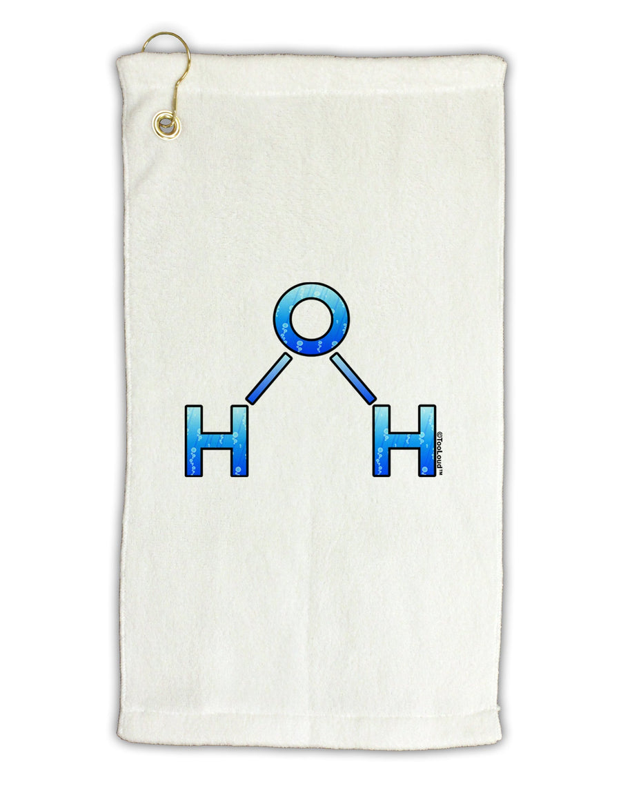 Water Molecule Micro Terry Gromet Golf Towel 16 x 25 inch by TooLoud-Golf Towel-TooLoud-White-Davson Sales