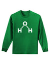 Water Molecule Text Adult Long Sleeve Dark T-Shirt by TooLoud-TooLoud-Kelly-Green-Small-Davson Sales