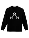 Water Molecule Text Adult Long Sleeve Dark T-Shirt by TooLoud-TooLoud-Black-Small-Davson Sales