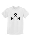 Water Molecule Text Childrens T-Shirt by TooLoud-Childrens T-Shirt-TooLoud-White-X-Small-Davson Sales