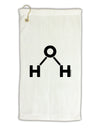 Water Molecule Text Micro Terry Gromet Golf Towel 16 x 25 inch by TooLoud-Golf Towel-TooLoud-White-Davson Sales