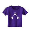 Water Molecule Text Toddler T-Shirt Dark by TooLoud-Toddler T-Shirt-TooLoud-Purple-2T-Davson Sales